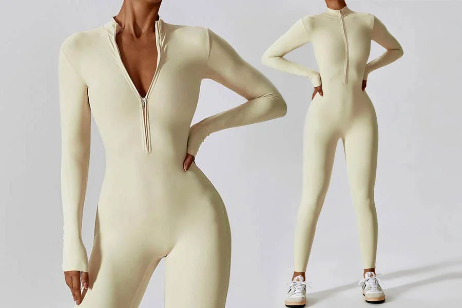 Yoga Jumpsuit with Zipper